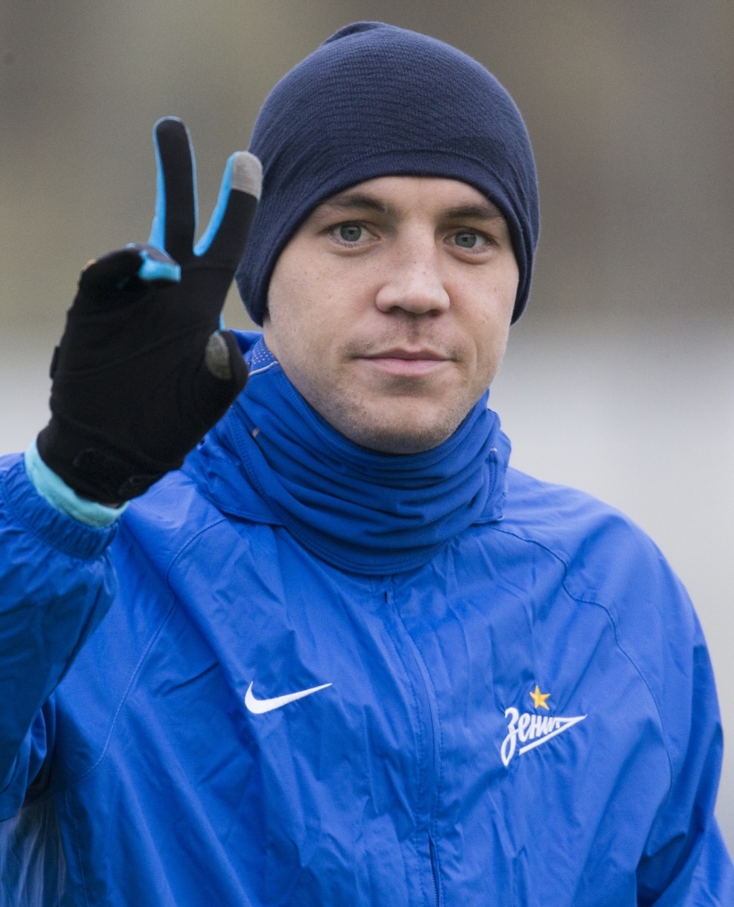 Открытая тренировка «Зенита» перед матчем Лиги Чемпионов УЕФА с «Валенсией»