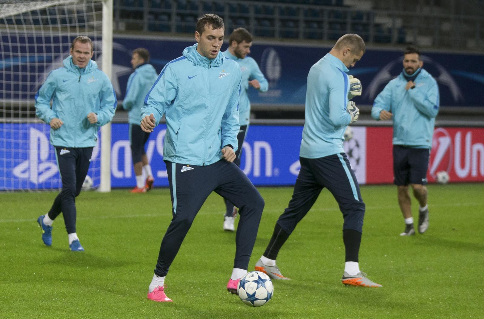 Лига Чемпионов УЕФА, открытая тренировка «Зенита» перед матчем с «Гентом»