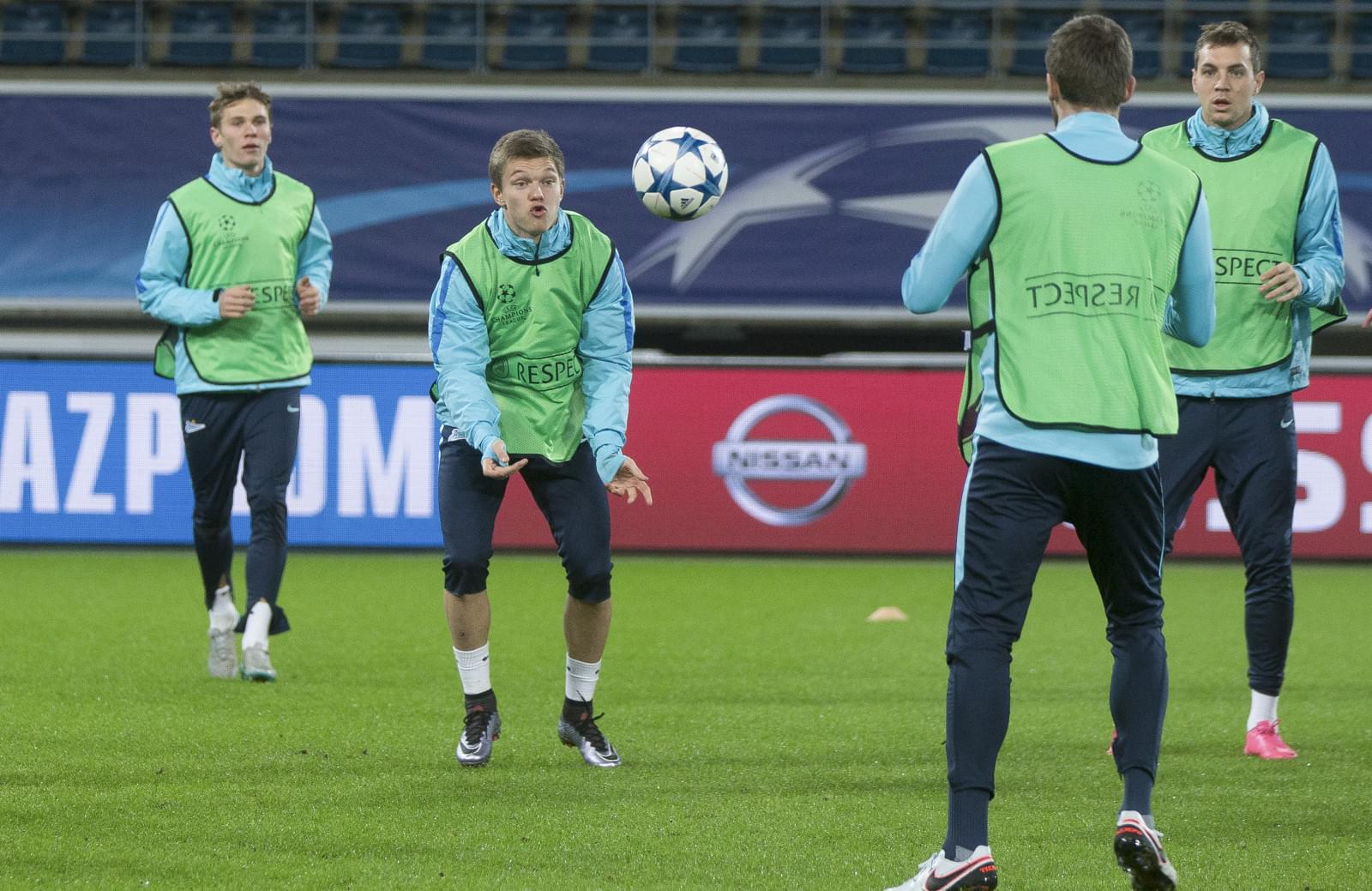 Лига Чемпионов УЕФА, открытая тренировка «Зенита» перед матчем с «Гентом»