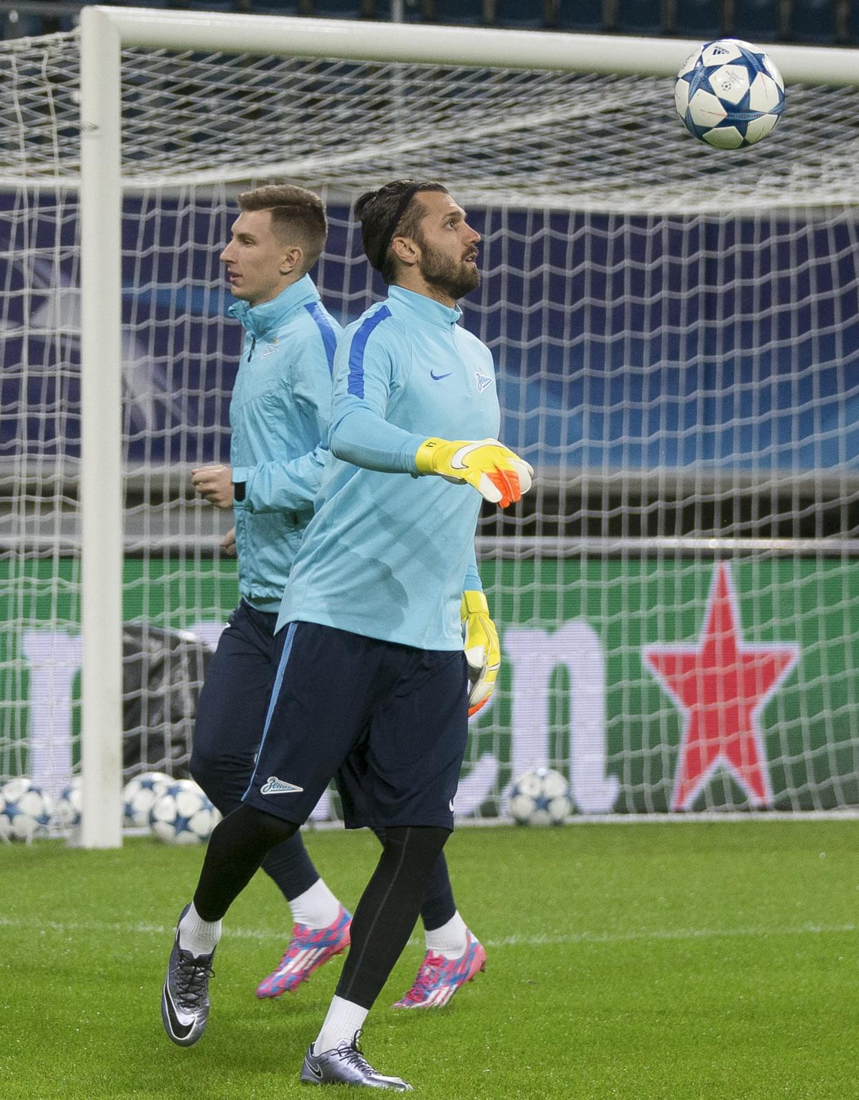 Лига Чемпионов УЕФА, открытая тренировка «Зенита» перед матчем с «Гентом»