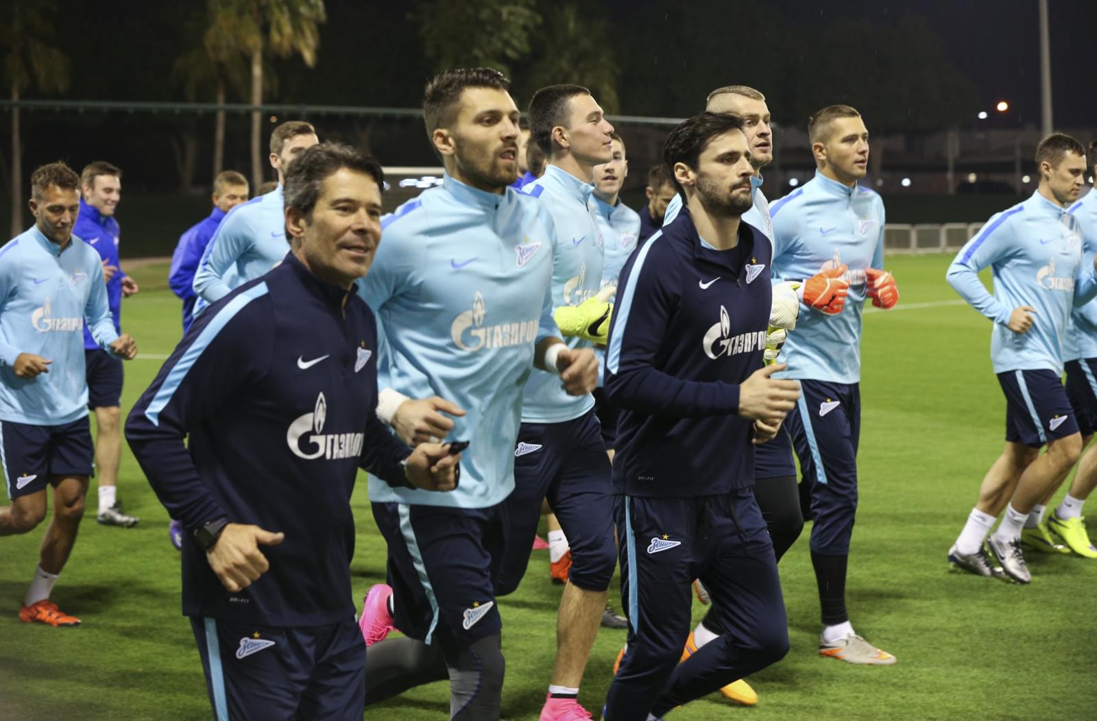 «Газпром»-тренировочные сборы в Дохе: 12 января, вечерняя тренировка