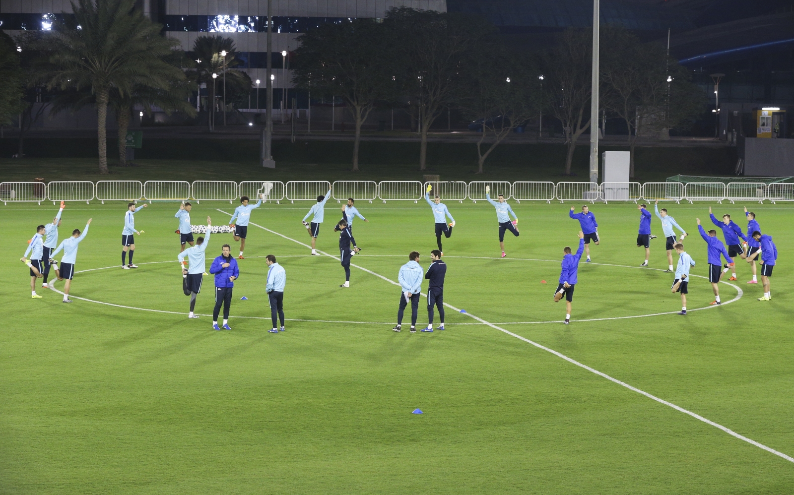«Газпром»-тренировочные сборы в Дохе: 12 января, вечерняя тренировка