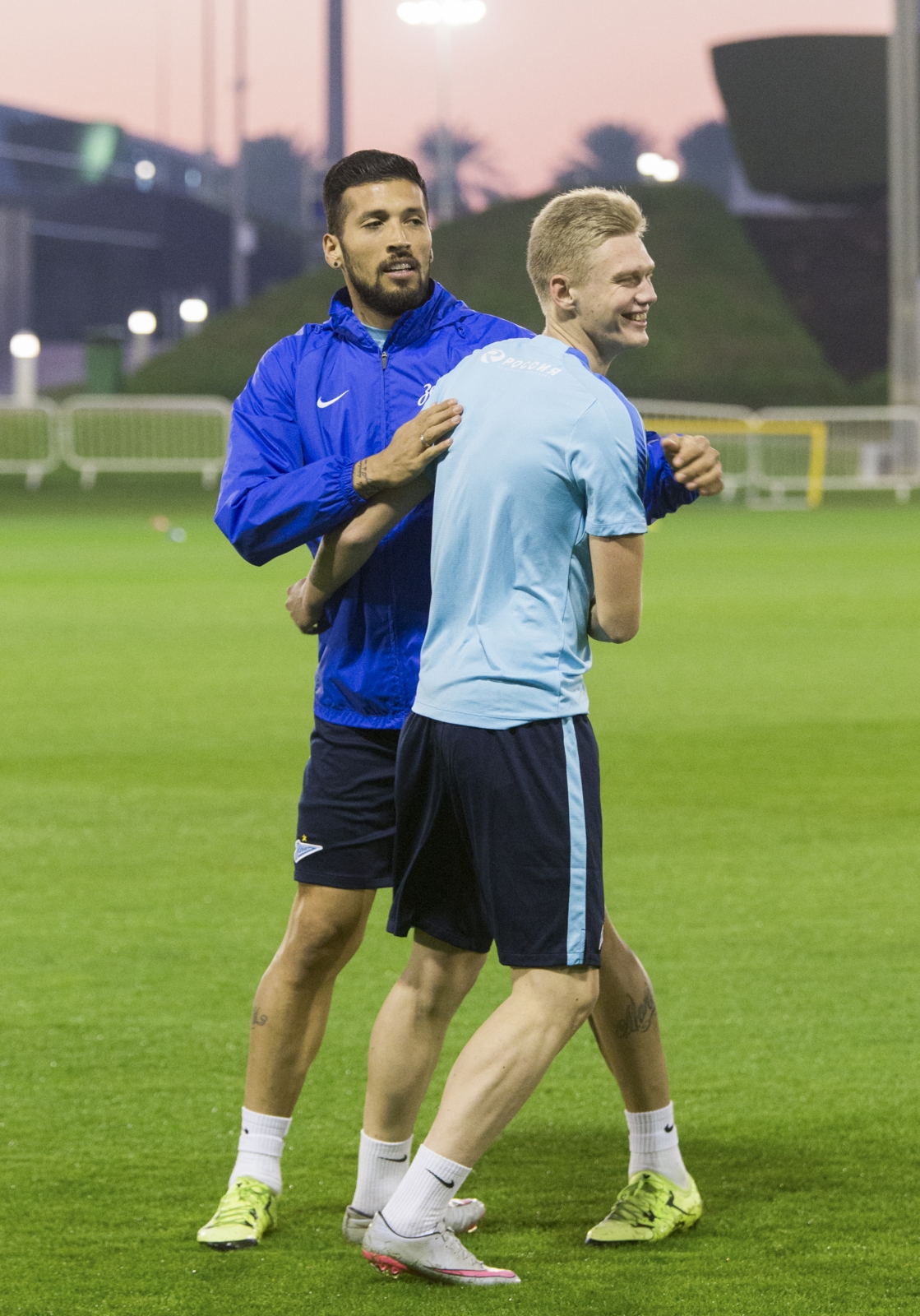 «Газпром»-тренировочные сборы в Дохе: 15 января, вечерняя тренировка