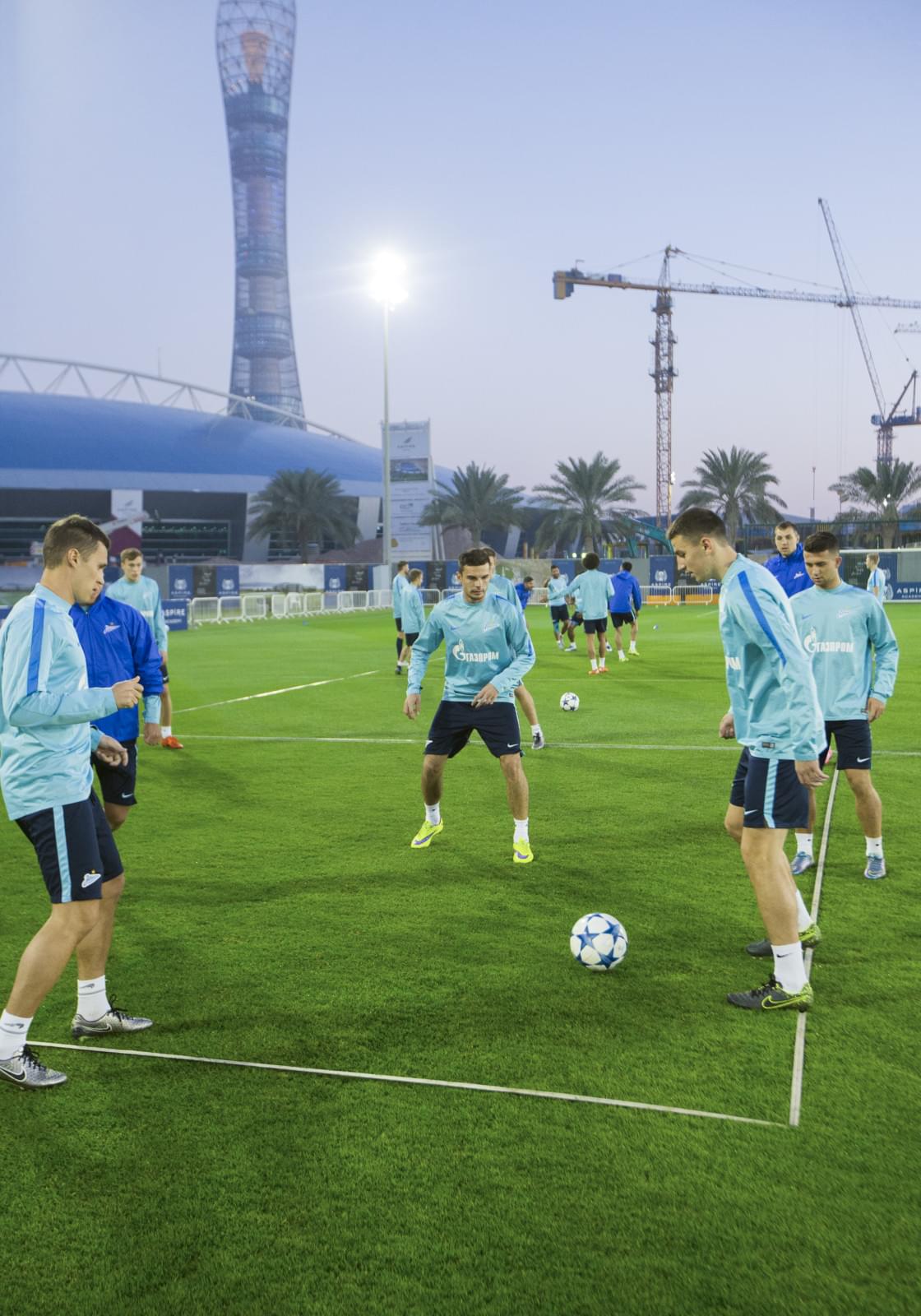 «Газпром»-тренировочные сборы в Дохе: 15 января, вечерняя тренировка