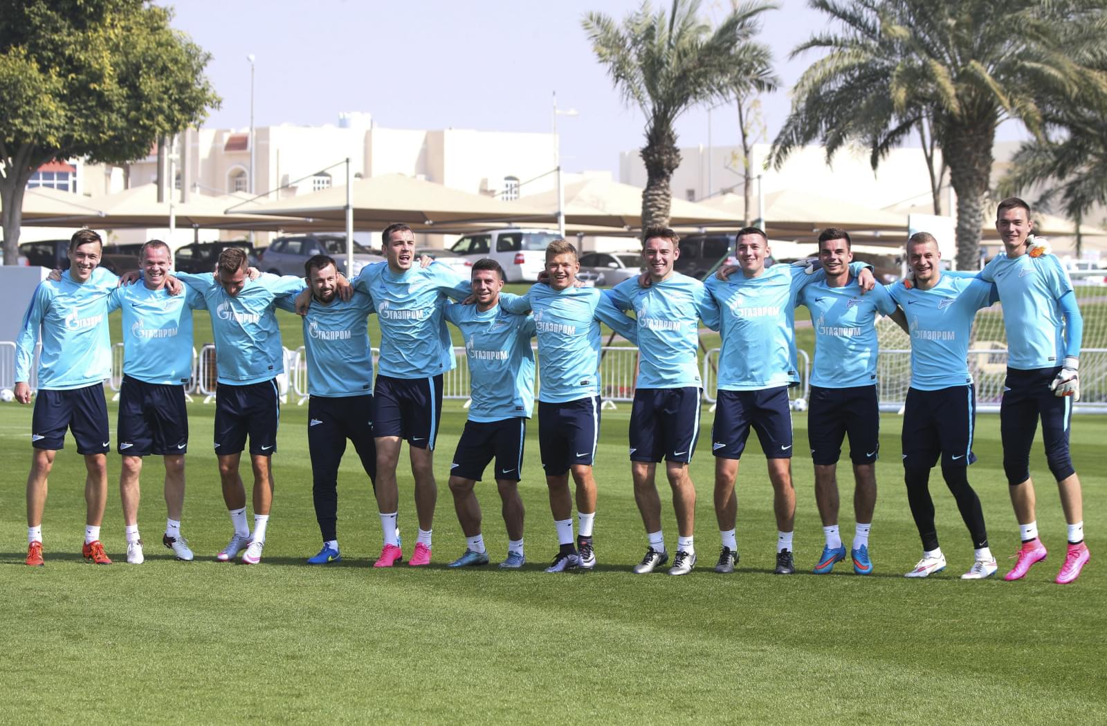 «Газпром»-тренировочные сборы в Дохе: 17 января, утренняя тренировка