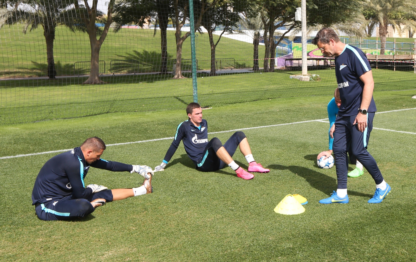 «Газпром»-тренировочные сборы в Дохе: 22 января, утренняя тренировка