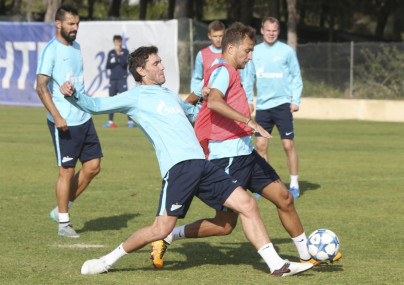 «Газпром»-тренировочный сбор в Фару: 6 февраля, утренняя тренировка