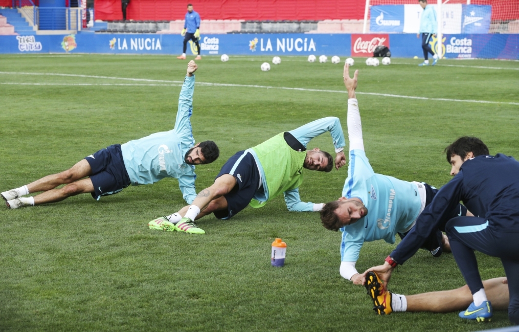 «Газпром»-тренировочные сборы в Испании: тренировка 13 февраля