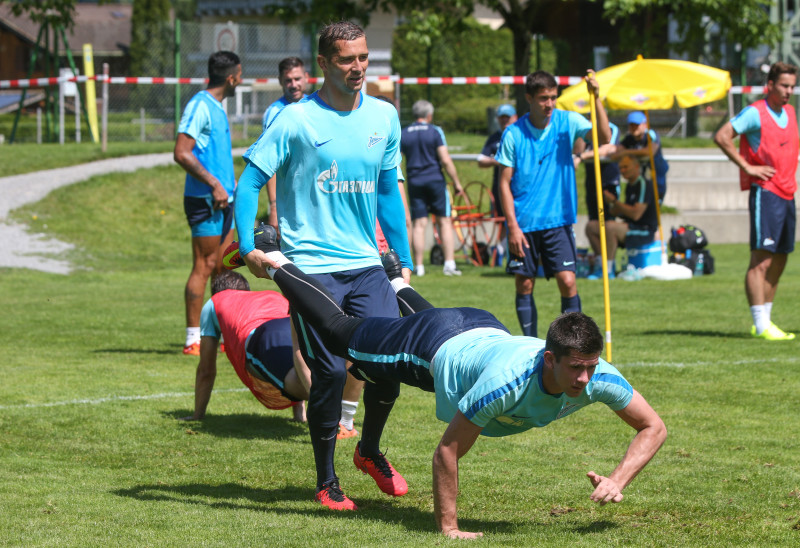 «Газпром»-тренировочные сборы в Австрии: тренировка 24 июня