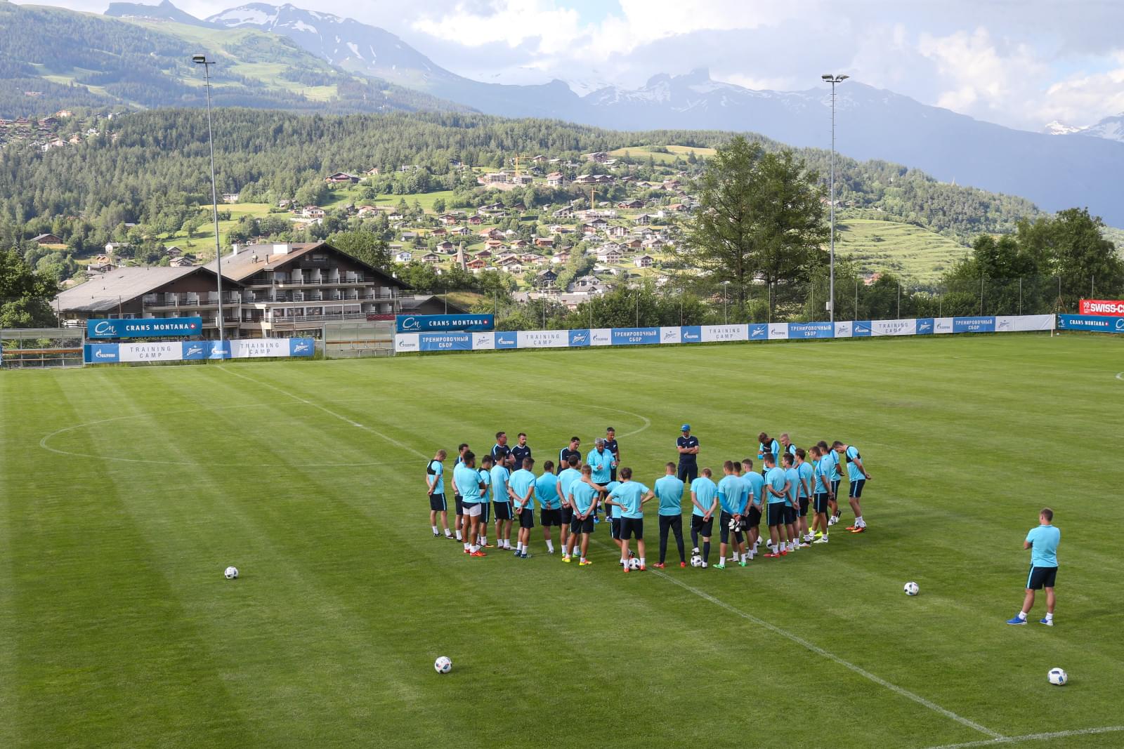 «Газпром»-тренировочные сборы в Швейцарии: вечерняя тренировка 5 июля