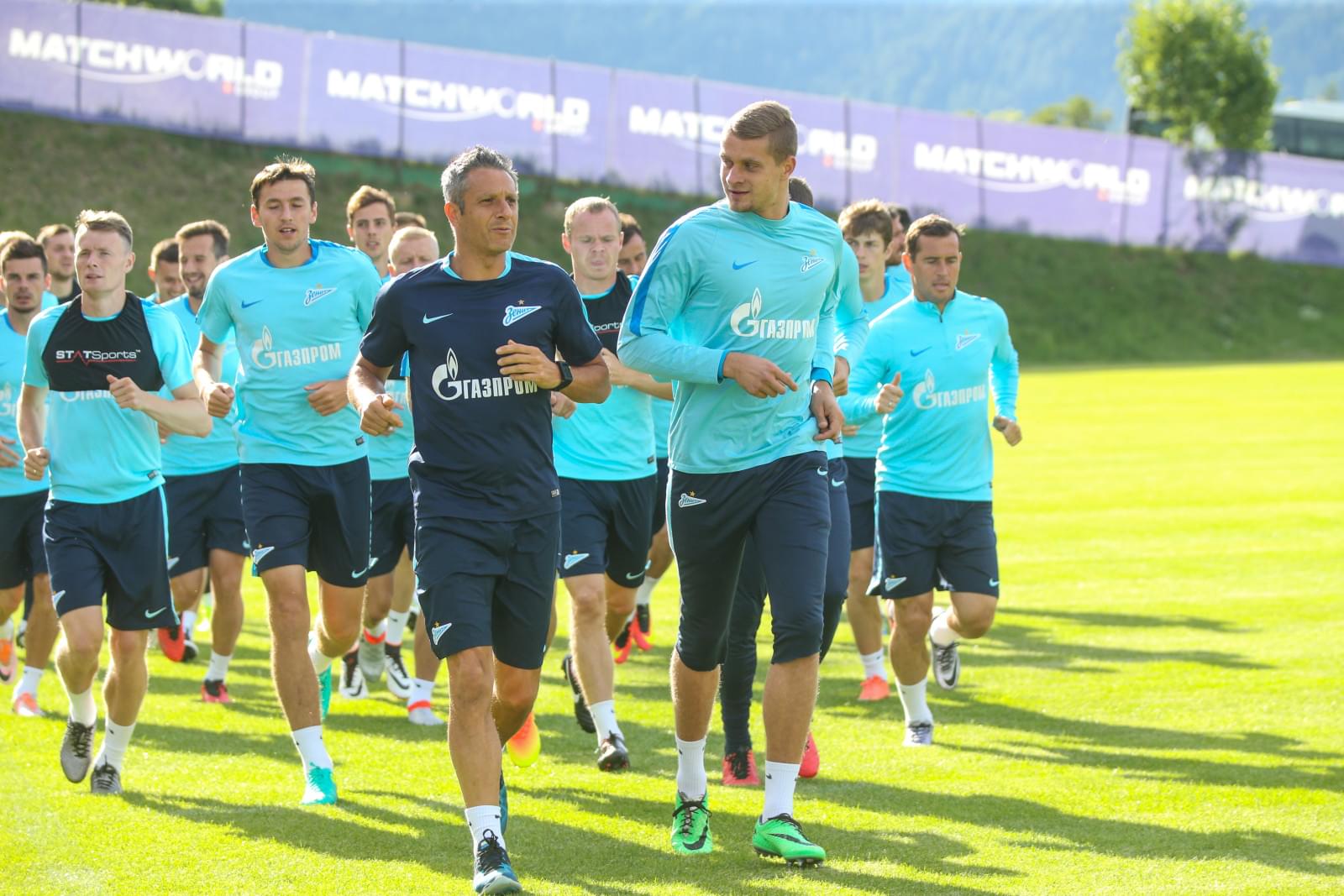 «Газпром»-тренировочные сборы в Швейцарии: вечерняя тренировка 5 июля