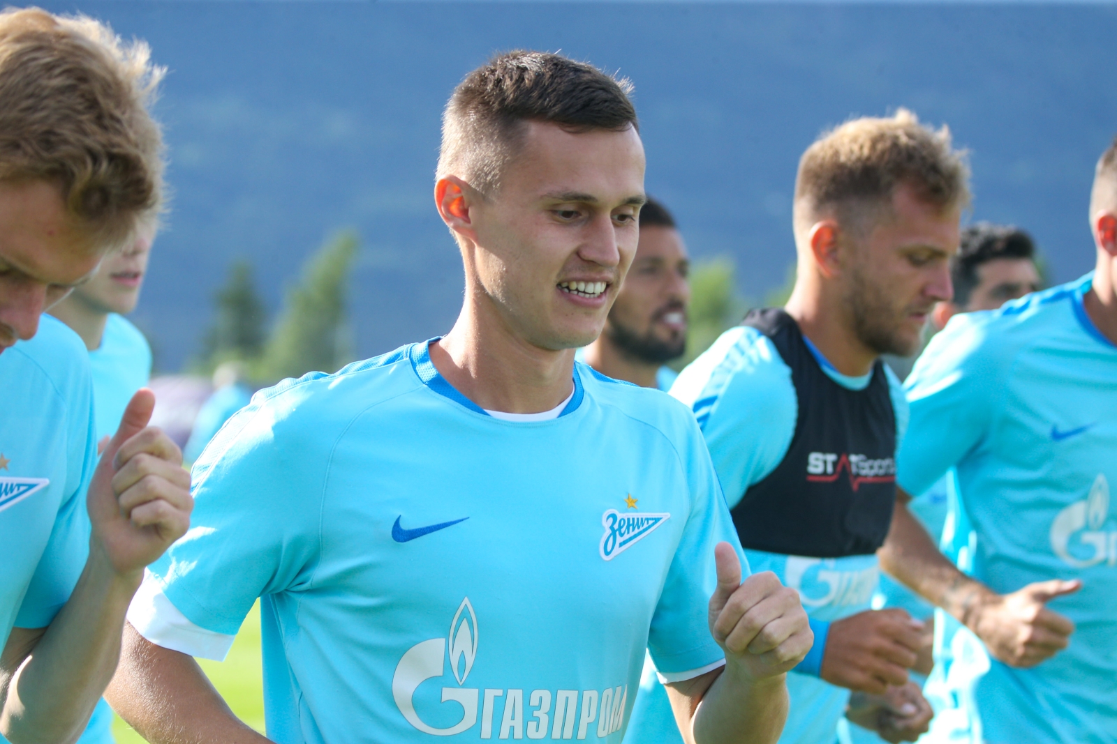 «Газпром»-тренировочные сборы в Швейцарии: вечерняя тренировка 5 июля