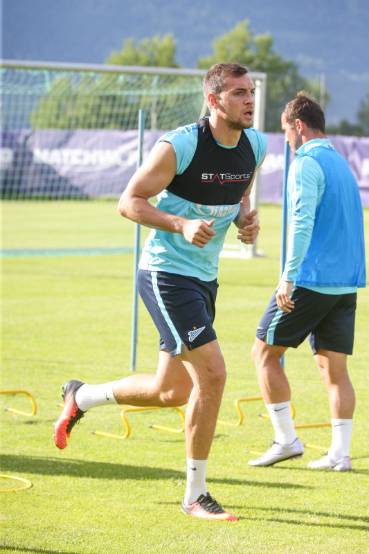 «Газпром»-тренировочные сборы в Швейцарии: вечерняя тренировка 5 июля