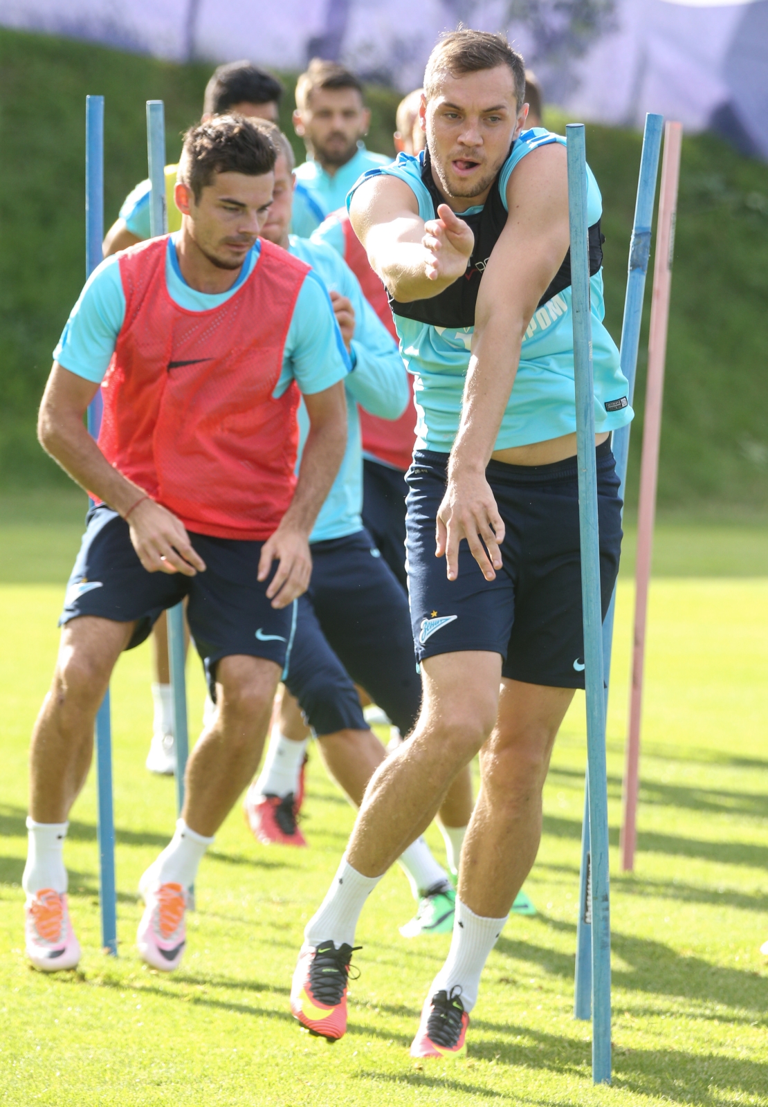 «Газпром»-тренировочные сборы в Швейцарии: вечерняя тренировка 5 июля