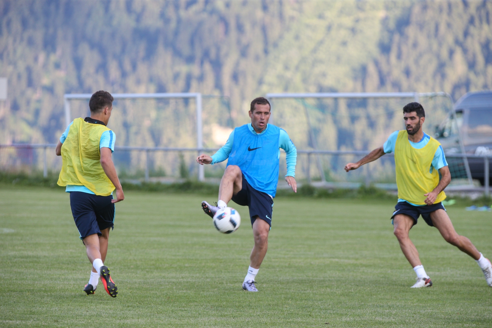 «Газпром»-тренировочные сборы в Швейцарии: вечерняя тренировка 5 июля