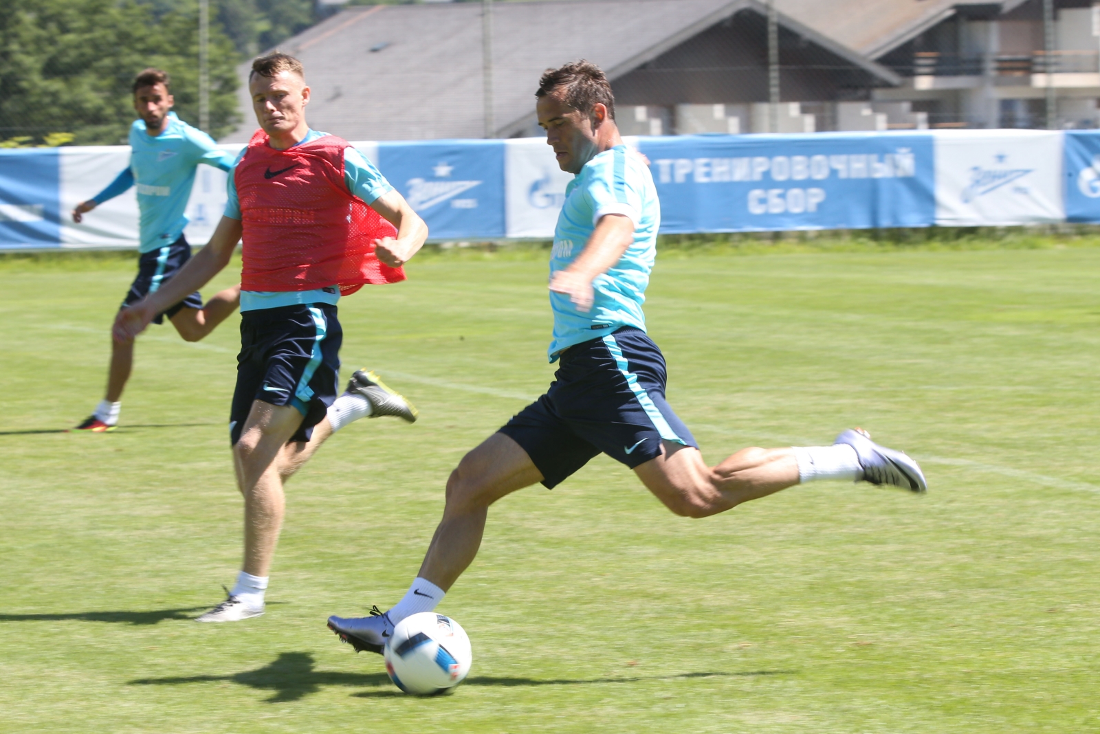 «Газпром»-тренировочные сборы в Швейцарии: утренняя тренировка 6 июля