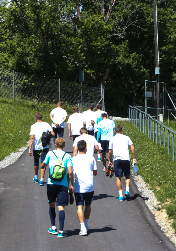 «Газпром»-тренировочные сборы в Швейцарии: утренняя тренировка 6 июля