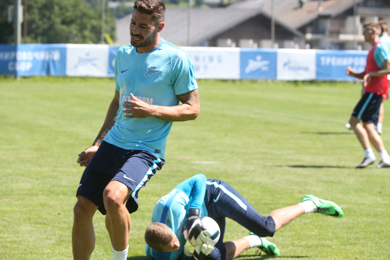 «Газпром»-тренировочные сборы в Швейцарии: утренняя тренировка 6 июля