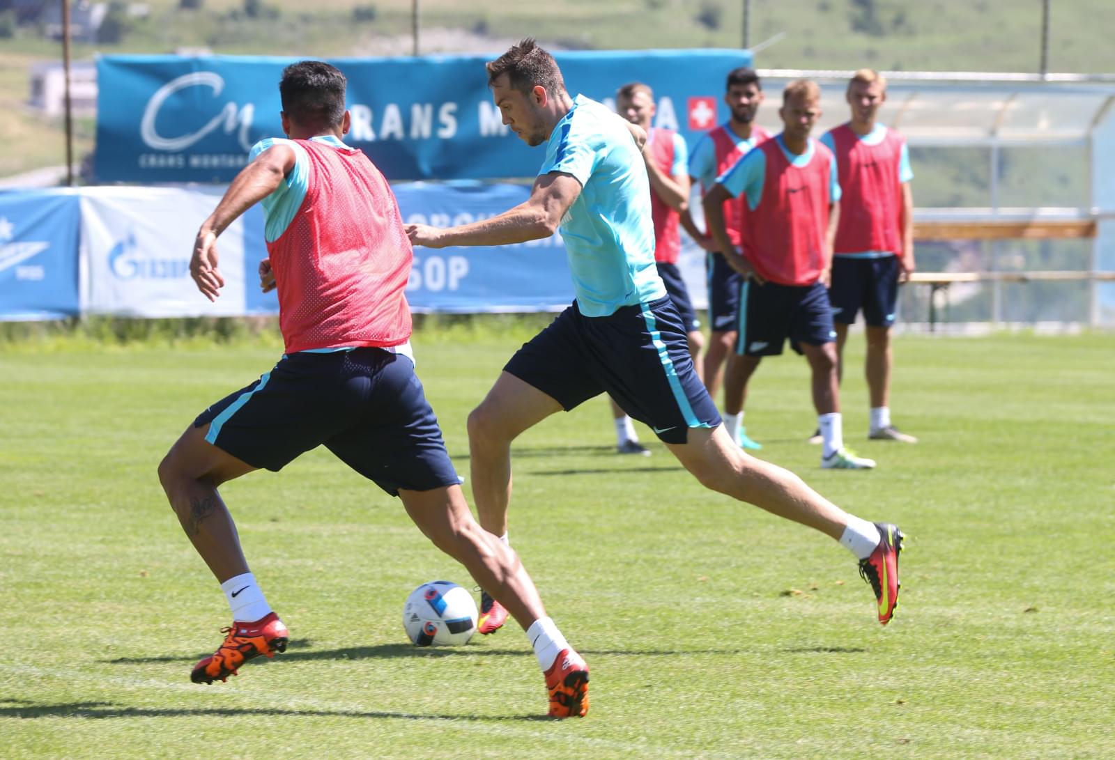 «Газпром»-тренировочные сборы в Швейцарии: утренняя тренировка 6 июля