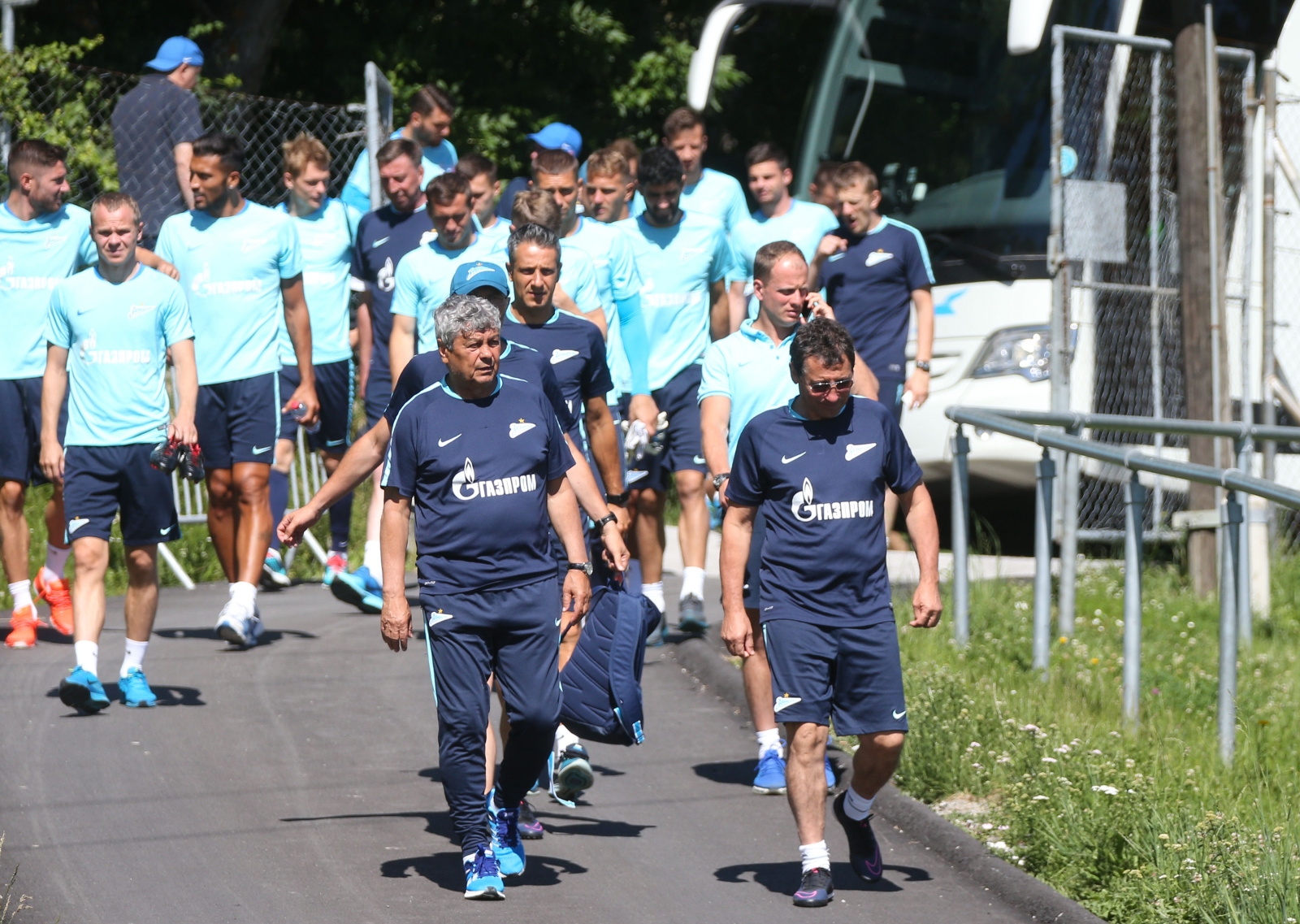 «Газпром»-тренировочные сборы в Швейцарии: утренняя тренировка 6 июля