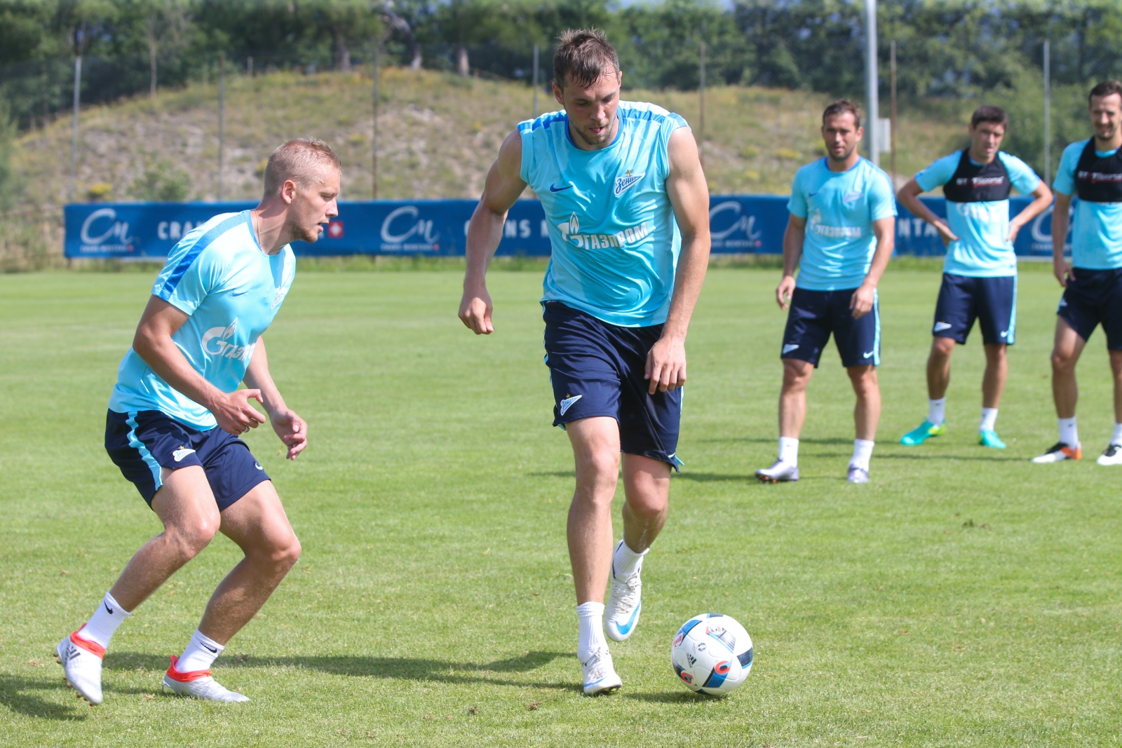 «Газпром»-тренировочные сборы в Швейцарии: утренняя тренировка 11 июля