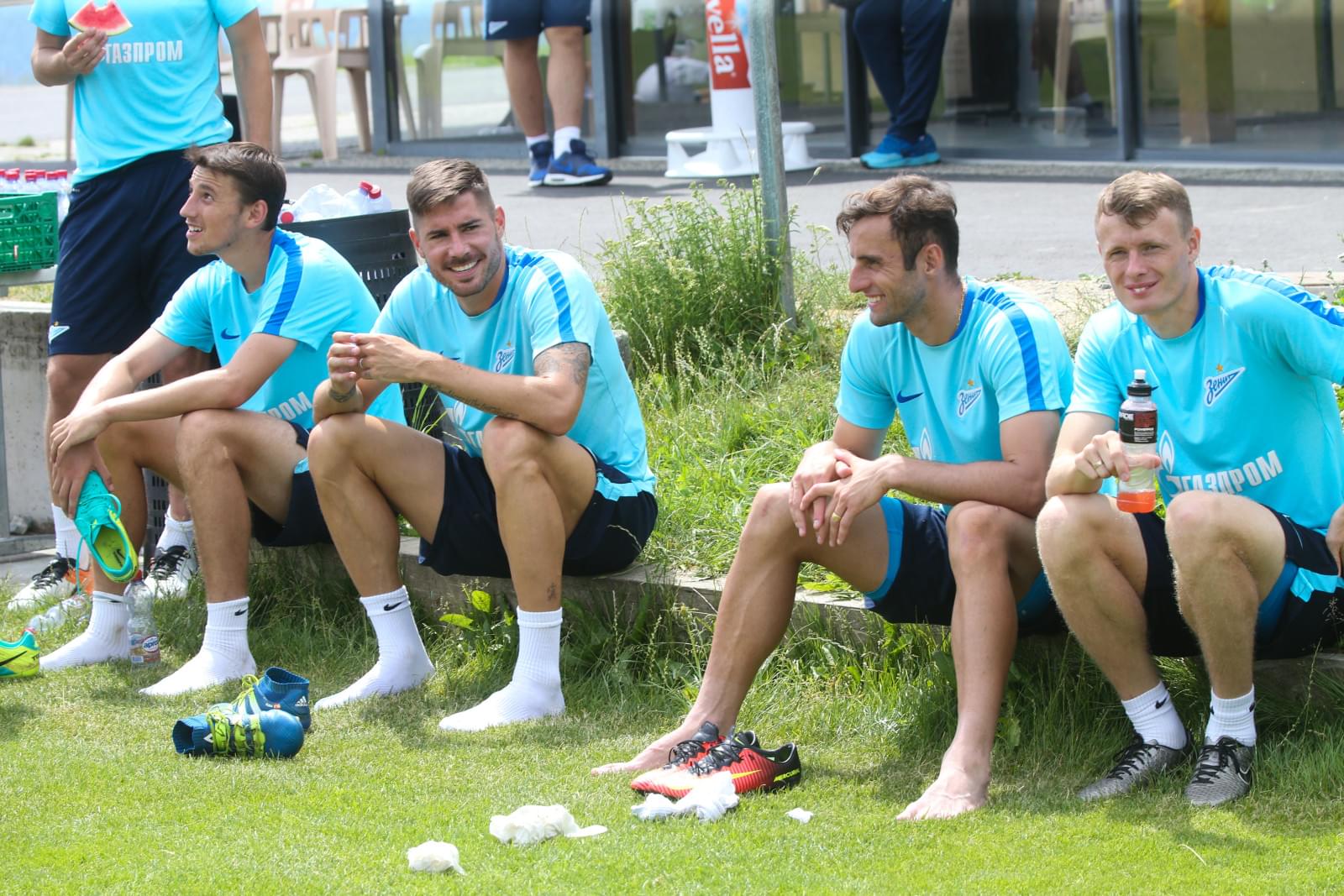 «Газпром»-тренировочные сборы в Швейцарии: утренняя тренировка 11 июля