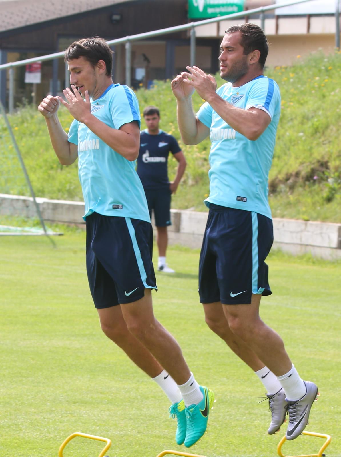 «Газпром»-тренировочные сборы в Швейцарии: утренняя тренировка 11 июля