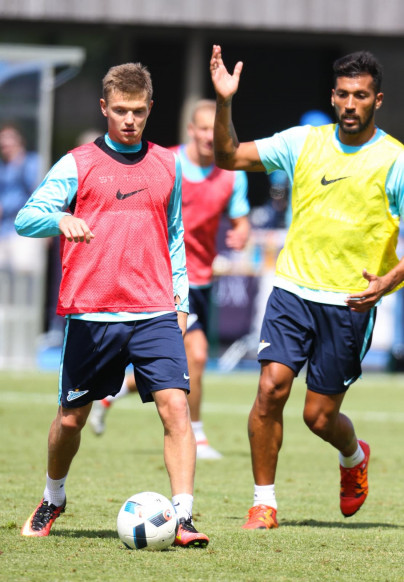 «Газпром»-тренировочные сборы в Швейцарии: утренняя тренировка 15 июля