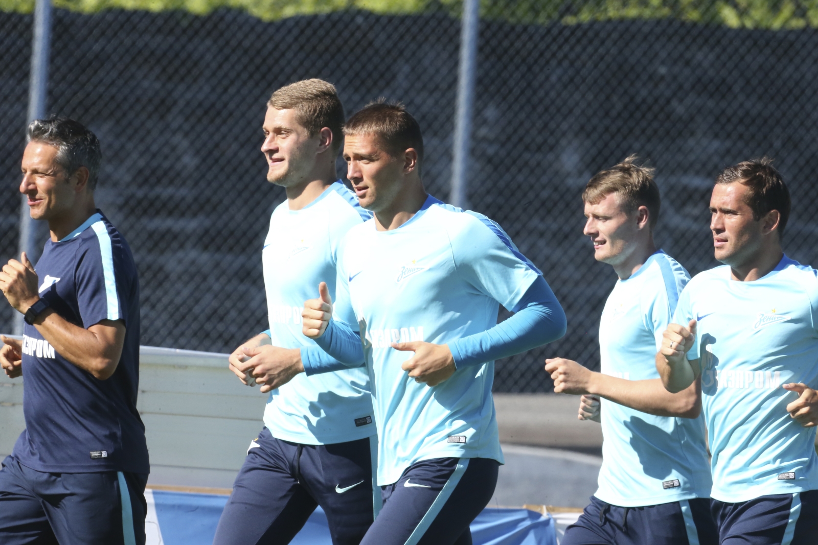 «Газпром»-тренировочные сборы в Швейцарии: вечерняя тренировка 17 июля