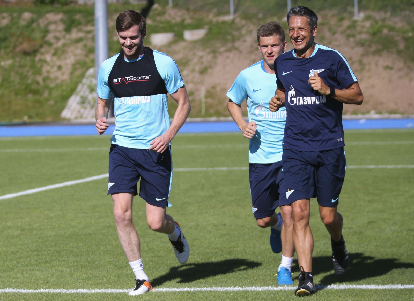 «Газпром»-тренировочные сборы в Швейцарии: вечерняя тренировка 17 июля