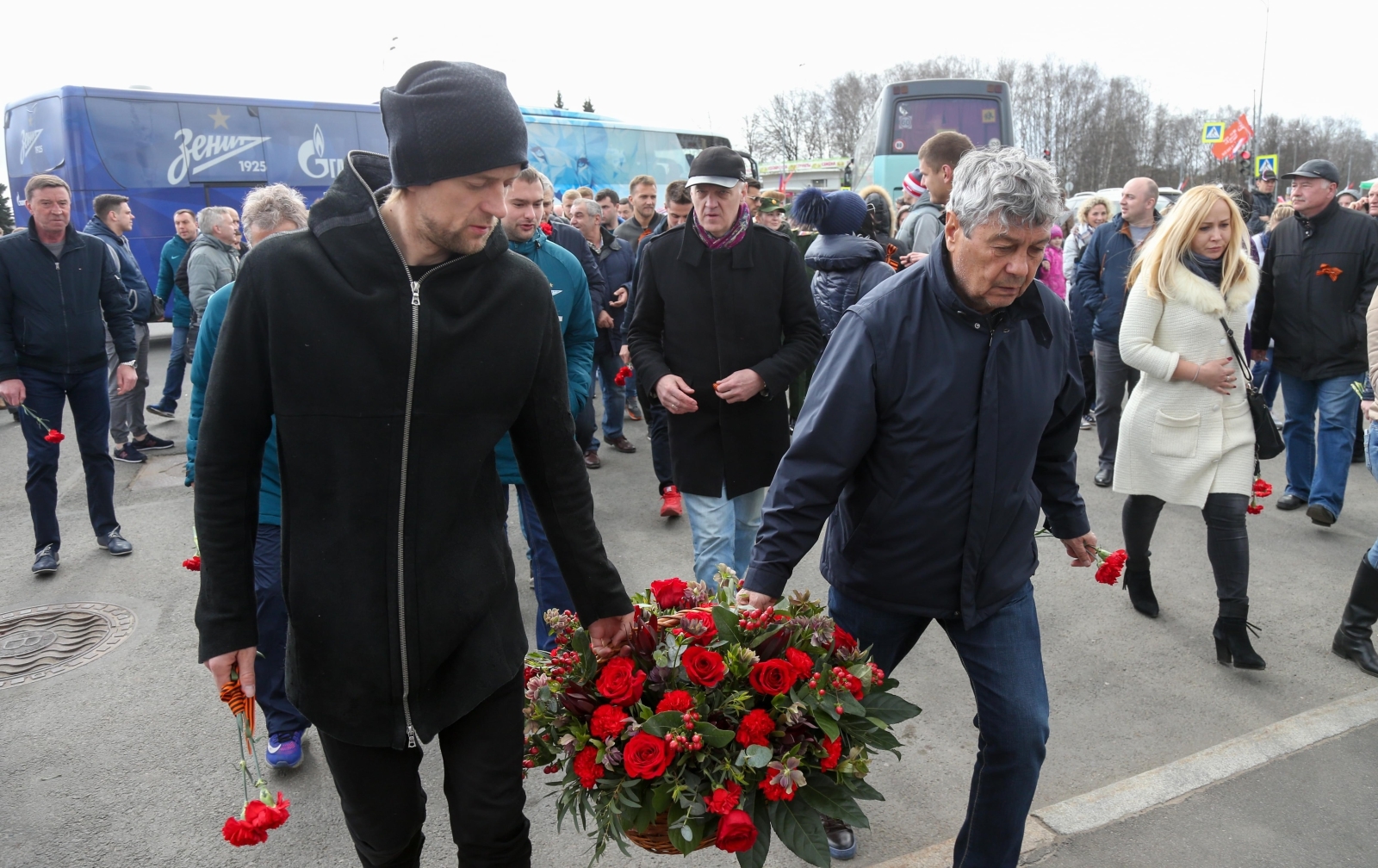 «Зенит» на Пискаревском мемориале