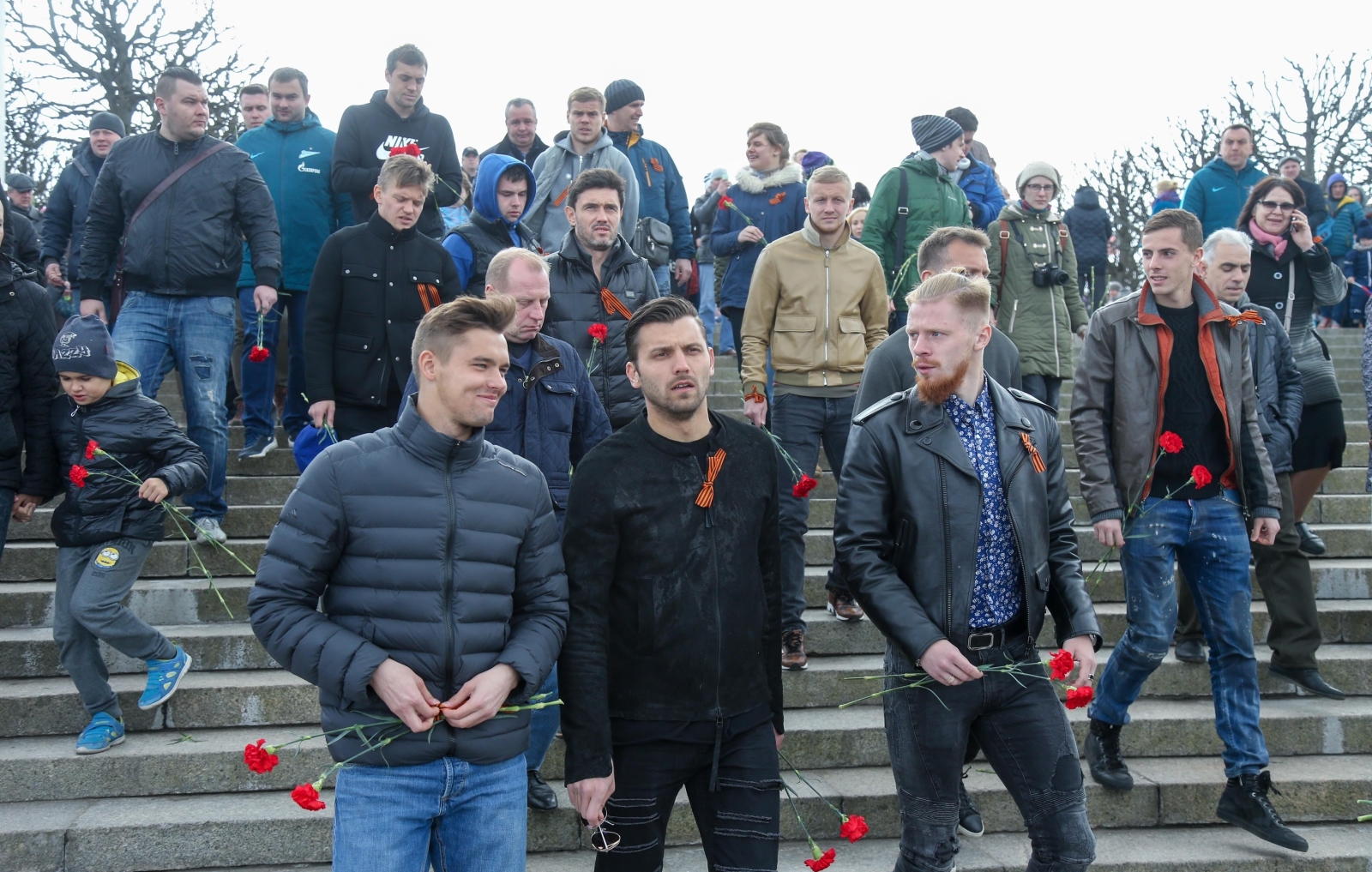 «Зенит» на Пискаревском мемориале