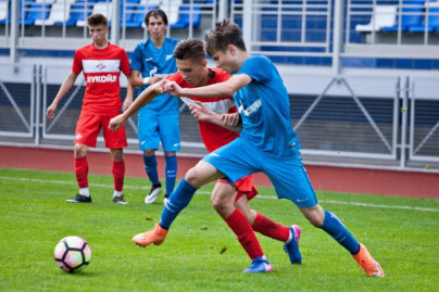 Матч между командами академий «Зенита» и московского «Спартака»