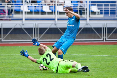 Матч между командами академий «Зенита» и московского «Спартака»