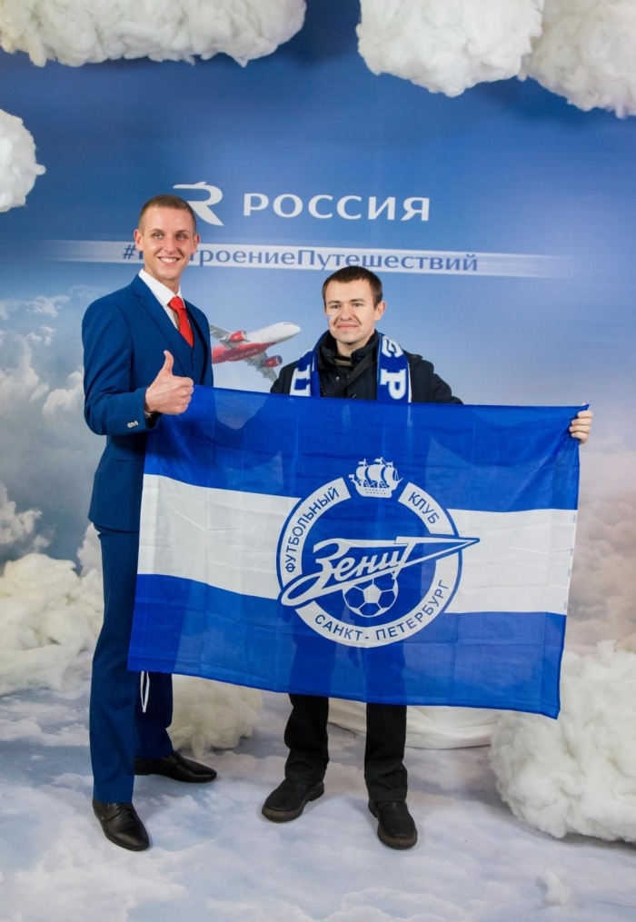 Интерактивная площадка «Вместе на высоте!» от авиакомпании «Россия» на матче «Зенит» — «Локомотив»
