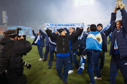 Празднование чемпионства «Зенита» на стадионе «Петровский»
