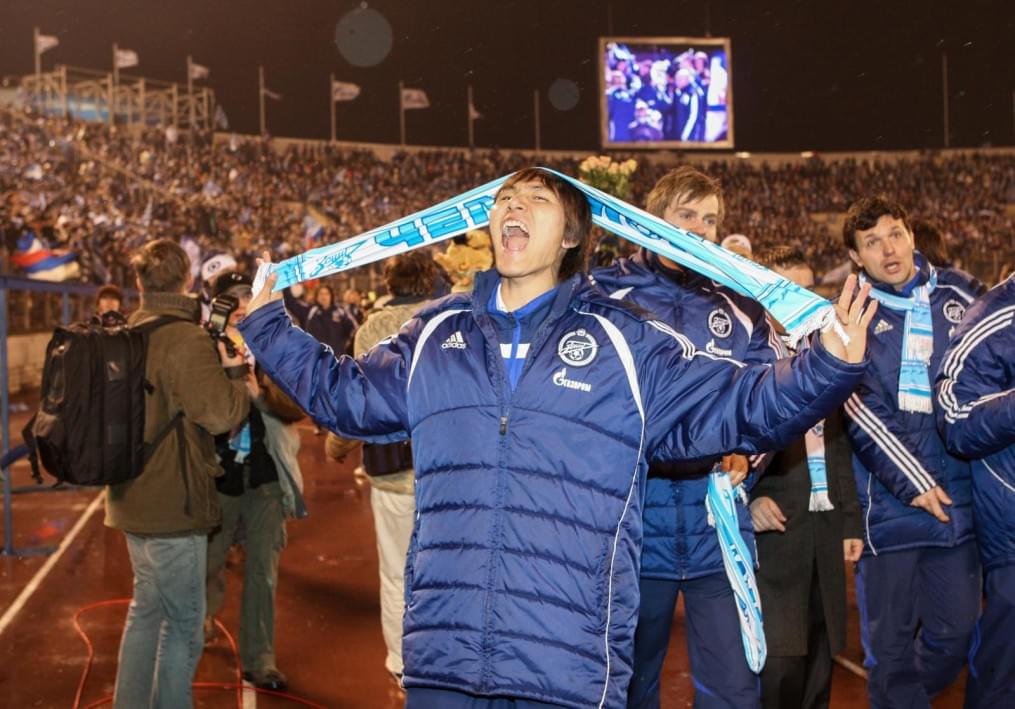 Празднование чемпионства «Зенита» на стадионе «Петровский»