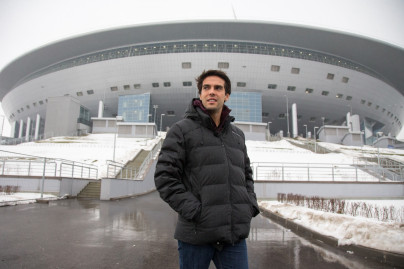 Легендарный футболист Кака посетил стадион «Санкт-Петербург»