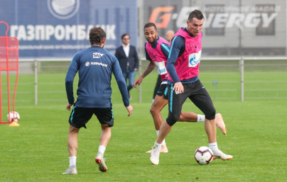 Тренировка «Зенита» перед матчем с «Динамо»