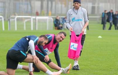 Тренировка «Зенита» перед матчем с «Динамо»