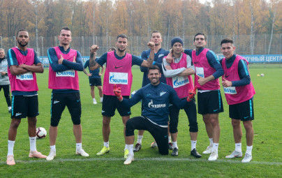 Тренировка «Зенита» перед матчем с «Динамо»