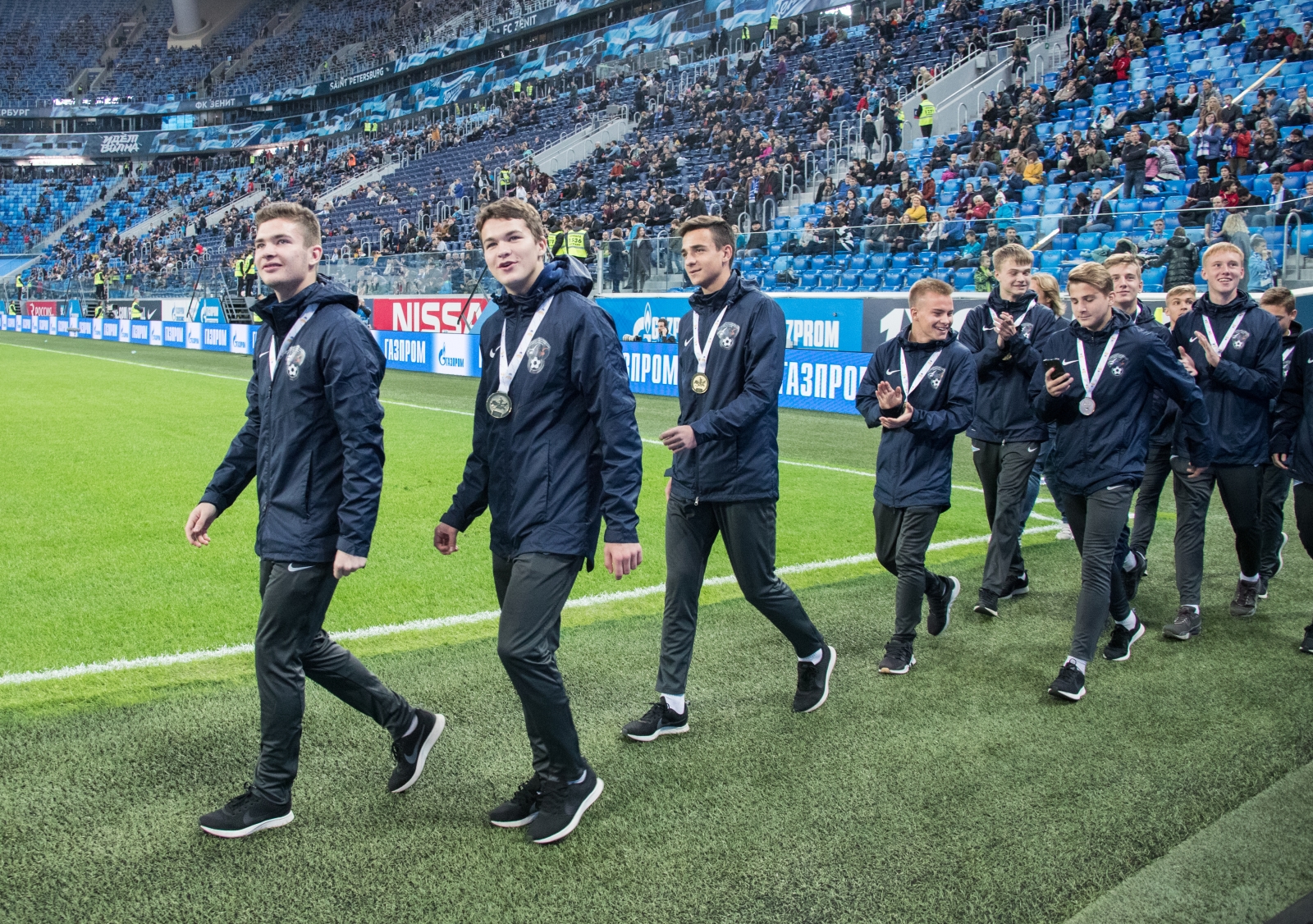 Чествование сборной Северо-Запада на матче «Зенит» — «Шальке 04»