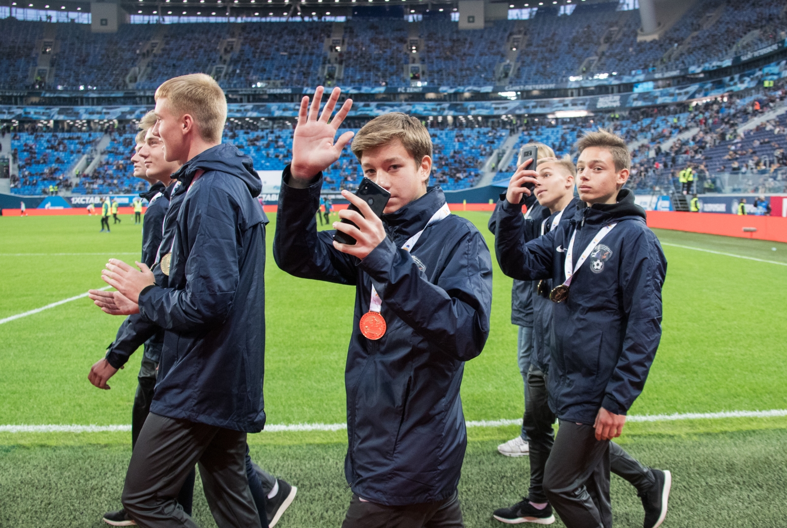 Чествование сборной Северо-Запада на матче «Зенит» — «Шальке 04»