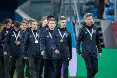 Чествование сборной Северо-Запада на матче «Зенит» — «Шальке 04»