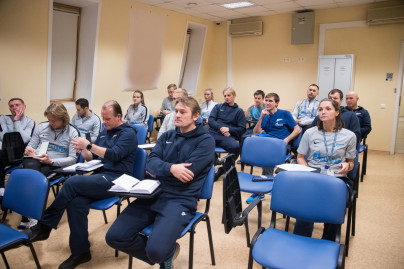 Тренеры основного состава «Зенита» прочитали лекцию в «Газпром»-Академии