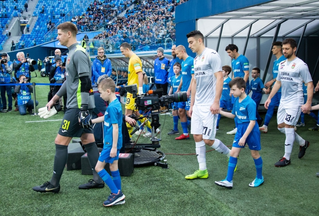 Группа поддержки «Зенит Фан» на матче «Зенит» — «Уфа»