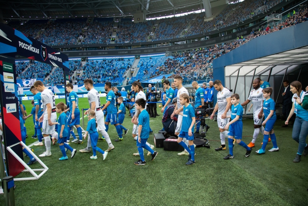 Группа поддержки «Зенит Фан» на матче «Зенит» — «Уфа»