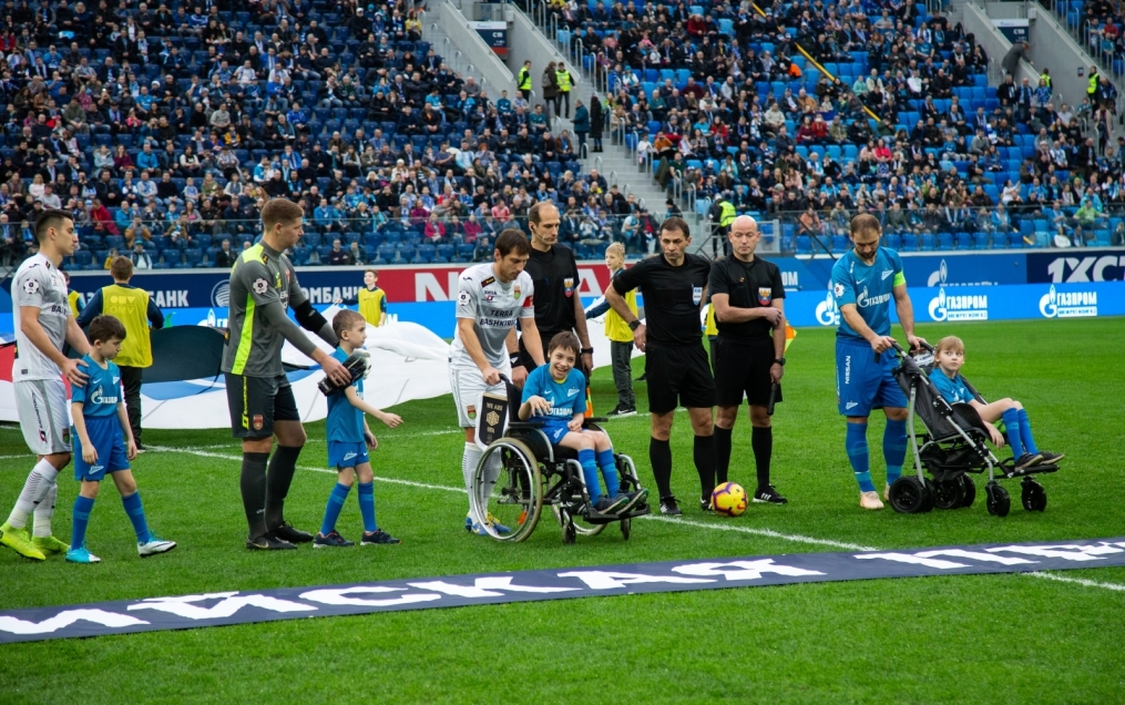 Группа поддержки «Зенит Фан» на матче «Зенит» — «Уфа»