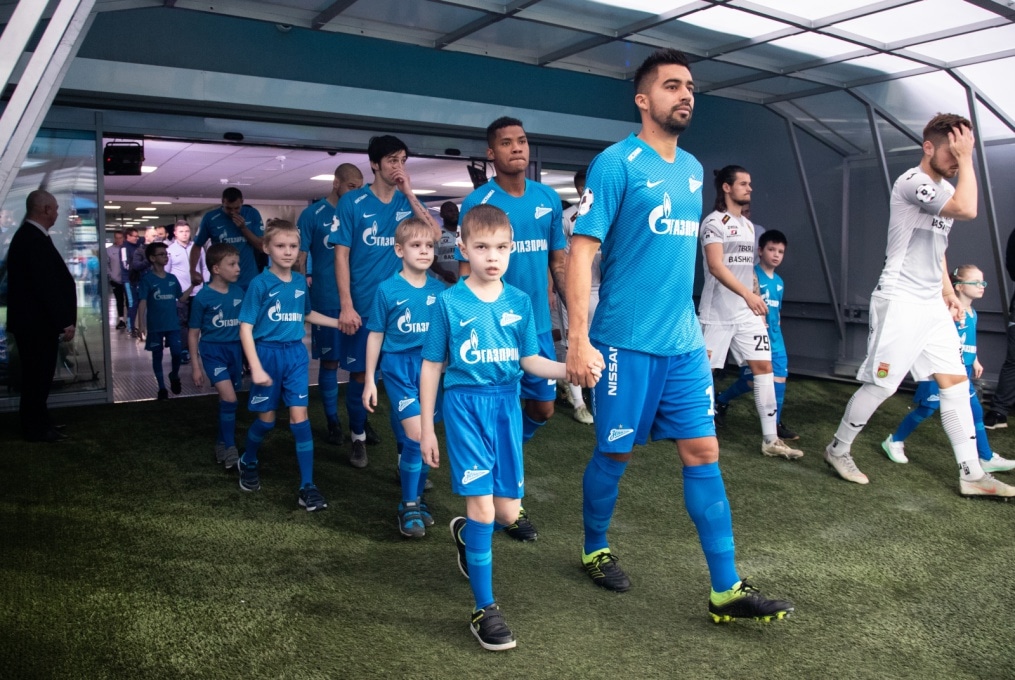 Группа поддержки «Зенит Фан» на матче «Зенит» — «Уфа»