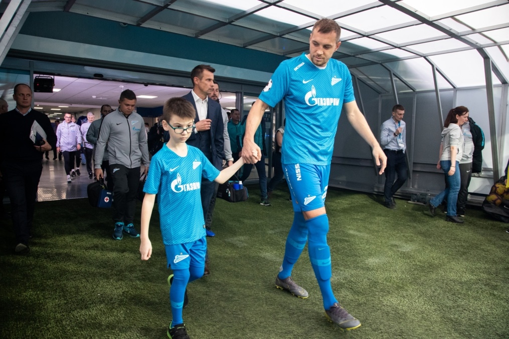 Группа поддержки «Зенит Фан» на матче «Зенит» — «Уфа»